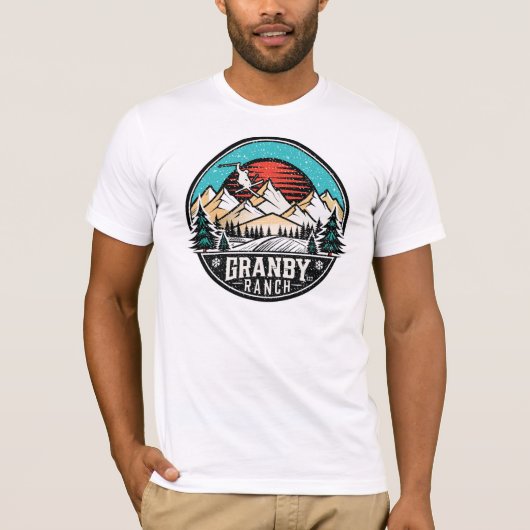 T-shirt Ski de Ranch Retro Granby (Devant)