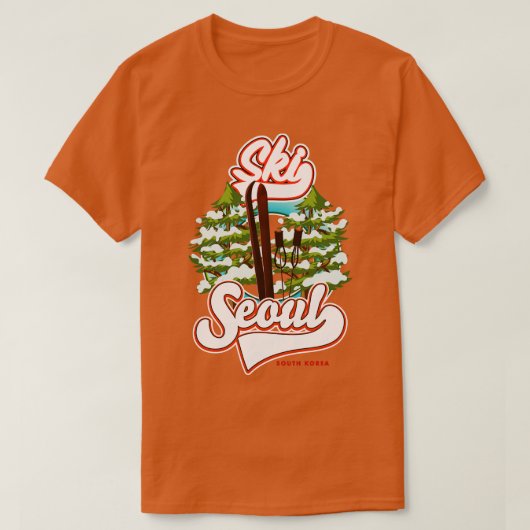 T-shirt Ski de Séoul Corée du Sud (Design devant)