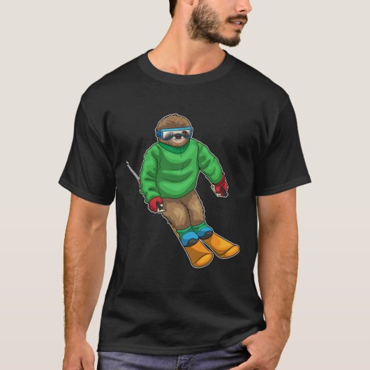T-shirt Ski de Sloth Skier (Devant)