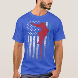 T-shirt Ski de snowboard 4 juillet Drapeau américain U
