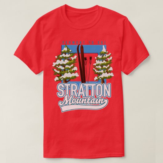T-shirt Ski de Stratton Mountain Vermont (Design devant)