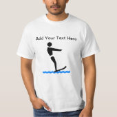 T-shirt Ski d'eau fait sur commande (Devant)