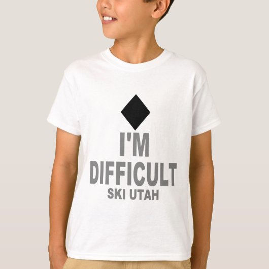 T-shirt Ski difficile Utah (Devant)