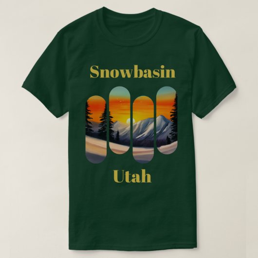T-shirt Ski du bassin de neige Utah 2 (Design devant)