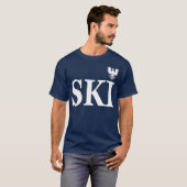 T-shirt Ski du patrimoine polonais Nom (Devant entier)