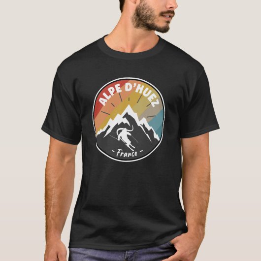 T-shirt Ski En France Alpe d’Huez (Devant)