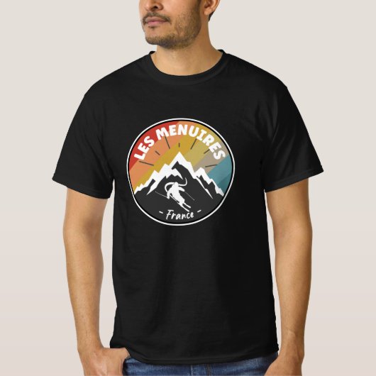 T-shirt Ski En France Les Menuires (Devant)