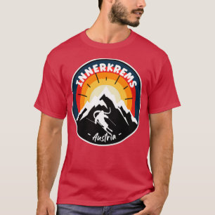 T-shirt Ski En Innerkrems Autriche Vintage