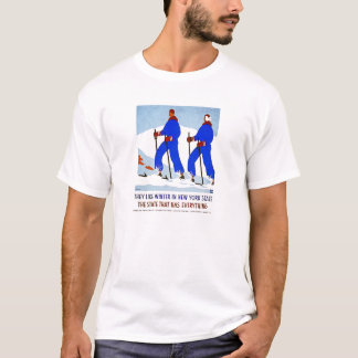 T-shirt Ski en poster vintage de NewYork