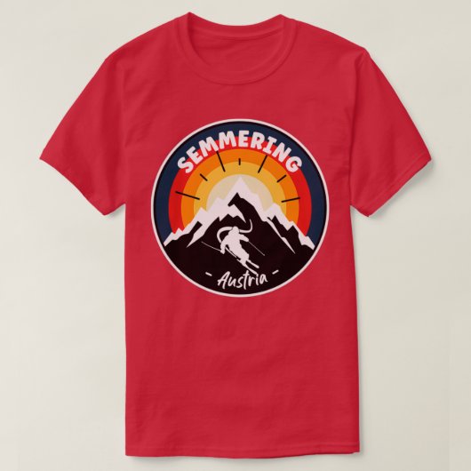 T-shirt Ski En Semmering Autriche Vintage (Design devant)