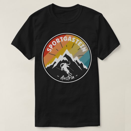 T-shirt Ski En Sportgastein Autriche (Design devant)