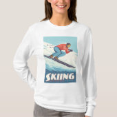 T-shirt Ski est croire Retro Print (Devant)
