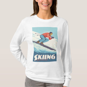 T-shirt Ski est croire Retro Print