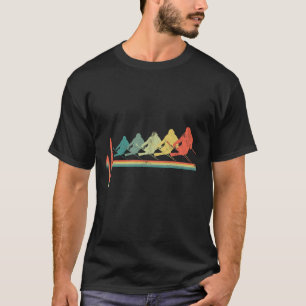 T-shirt Ski Freestyle Ski Skier Heartbeat Retro Funny G