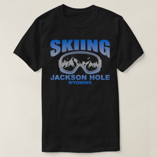 T-shirt Ski Goggles Jackson Hole Wyoming (Design devant)