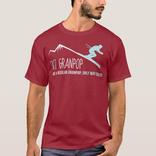 T-shirt Ski Granpop Funny Cute Winter Skiing Gift (Devant)