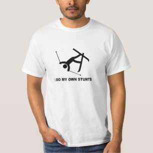 T-shirt ski inconditionnel "je cascadeur fais tout mes
