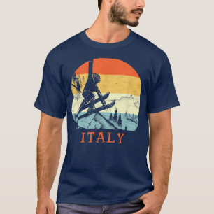 T-shirt Ski Italie Vacances ski Vintage neige