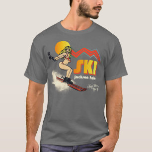 T-shirt Ski Jackson Hole les années 7080s Retro Souvenir S