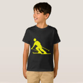 T-shirt Ski - Jaune (Devant entier)
