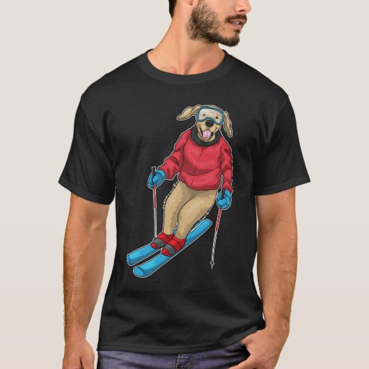 T-shirt Ski Labrador Skier (Devant)