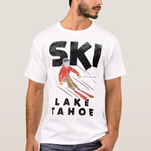 T-shirt Ski Lake Tahoe Conception de ski, Lake Tahoe 