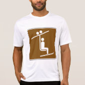 T-shirt Ski Lift Symbol Rustic Winter Sports Icon (Devant)