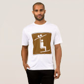 T-shirt Ski Lift Symbol Rustic Winter Sports Icon (Devant entier)