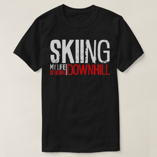 T-shirt Ski Ma Vie Va En Descente, Snow Mountain Sk (Design devant)