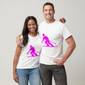 T-shirt Ski - Magenta (Unisexe)