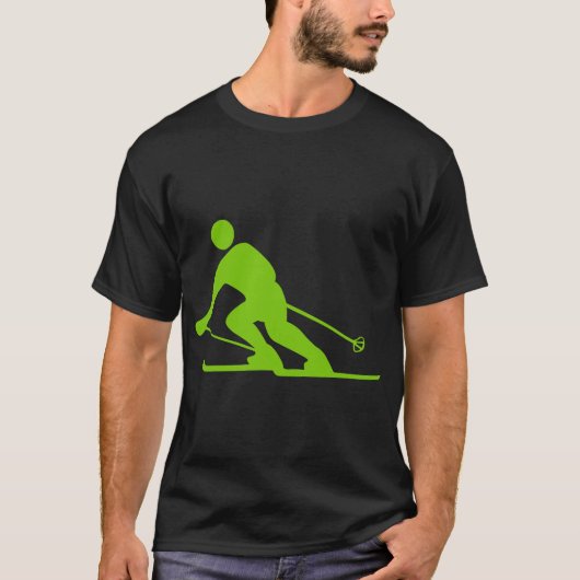 T-shirt Ski - Martian Green (Devant)