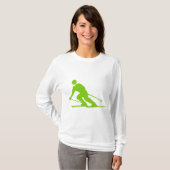 T-shirt Ski - Martian Green (Devant entier)