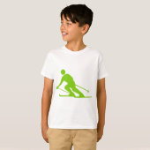 T-shirt Ski - Martian Green (Devant entier)
