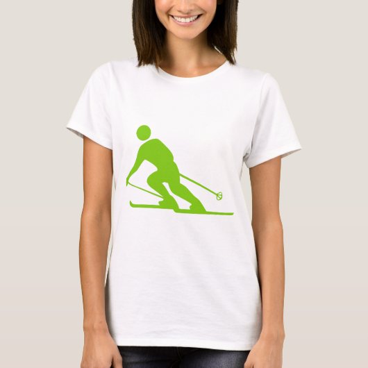 T-shirt Ski - Martian Green (Devant)
