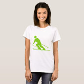 T-shirt Ski - Martian Green (Devant entier)