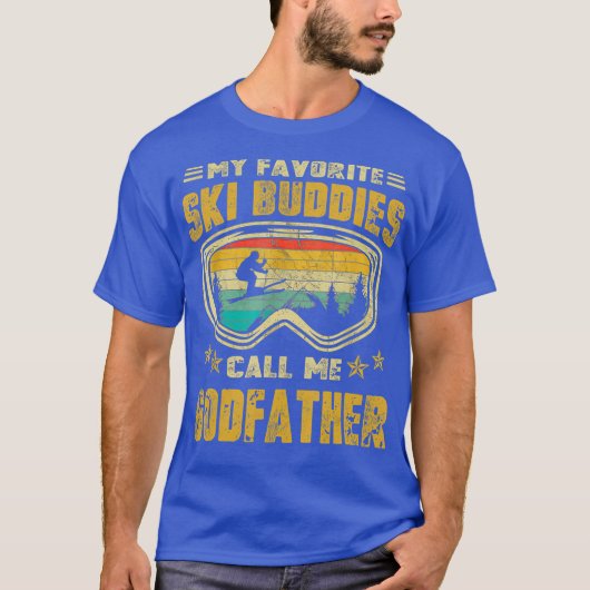 T-shirt Ski Mes Amateurs De Ski Préférés Appelez-Moi (Devant)