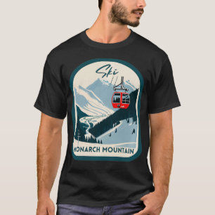 T-shirt Ski Monarch Mountain Retro Monarch Montagne Vintag