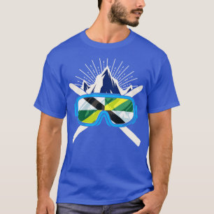 T-shirt Ski Monterey Californie Drapeau Ski Skier Hiver S