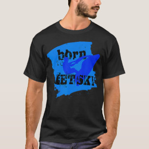 T-shirt Ski nautique rétro debout Né pour faire du ski nau