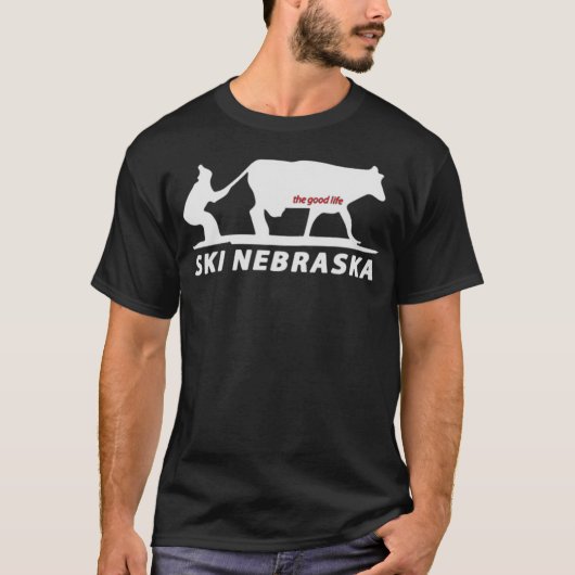 T-shirt Ski Nebraska La Bonne Vie (Devant)