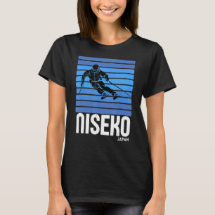 T-shirt Ski Niseko Japon Sports d'hiver Vintage Retro Skii