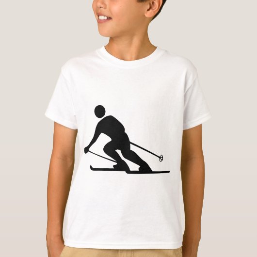 T-shirt Ski - Noir (Devant)