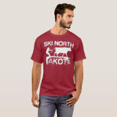T-shirt Ski North Dakota State Cow Lover Farmer Ski (Devant entier)