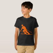 T-shirt Ski - Orange (Devant entier)