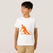 T-shirt Ski - Orange (Devant entier)
