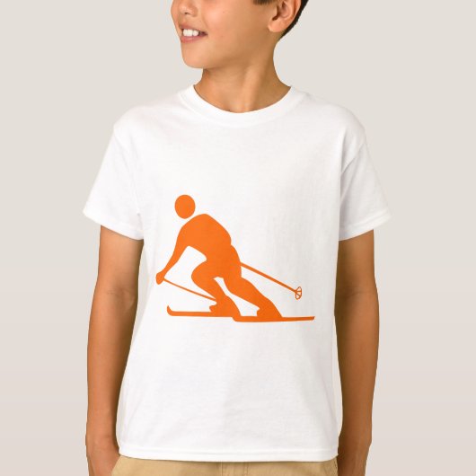 T-shirt Ski - Orange (Devant)