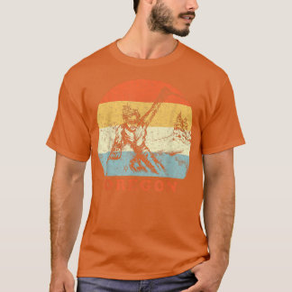 T-shirt Ski Oregon Vintage Retro Snow Sking