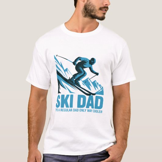 T-shirt Ski papa Cool Mountain Design (Devant)