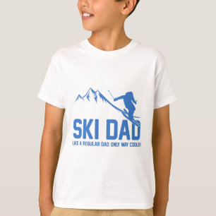 T-shirt Ski Papa Funny Skiier Snowy Adventure Ski Amateurs