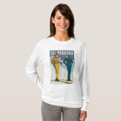 T-shirt Ski Paradise Impression Vintage (Devant entier)